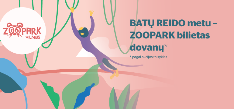 BATŲ REIDO metu - Zoopark bilietas dovanų!